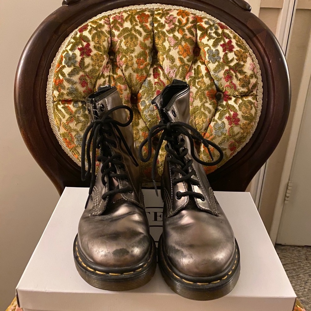 Monochrome Doc Marten boots